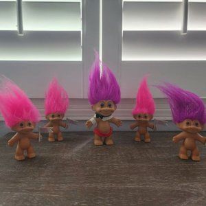 TROLLS -RUSS BERRIE SET OF 5 HAPPY NEW YEAR INCLUDES 1 CHIPPENDALE